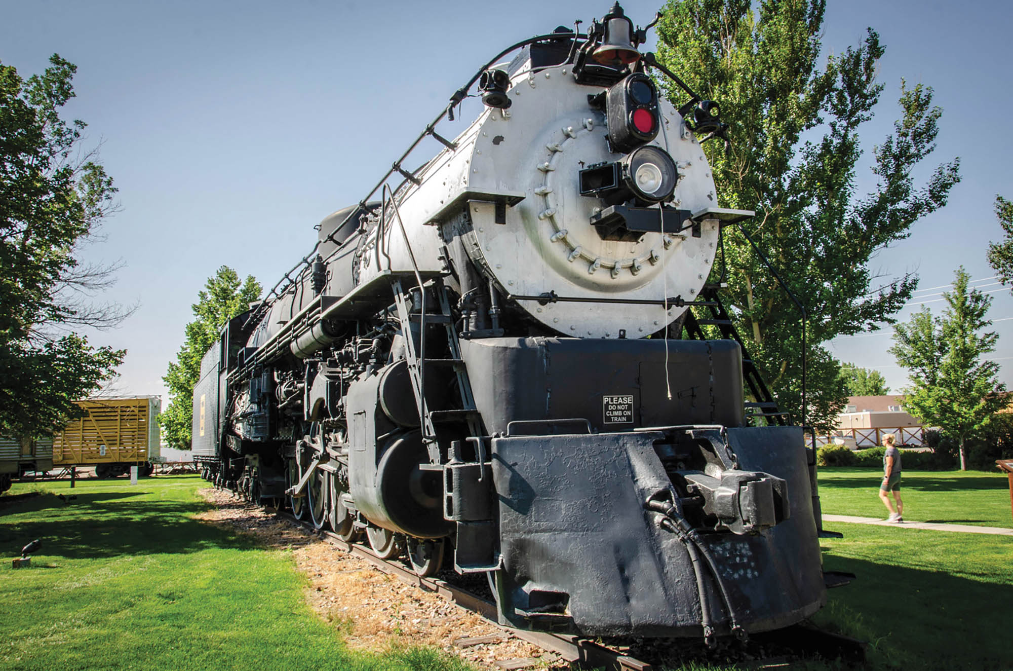 The historic (CB&Q) No. 5633 steam locomotive on display at the Douglas Railroad Museum & Visitor Center in Douglas, Wyoming