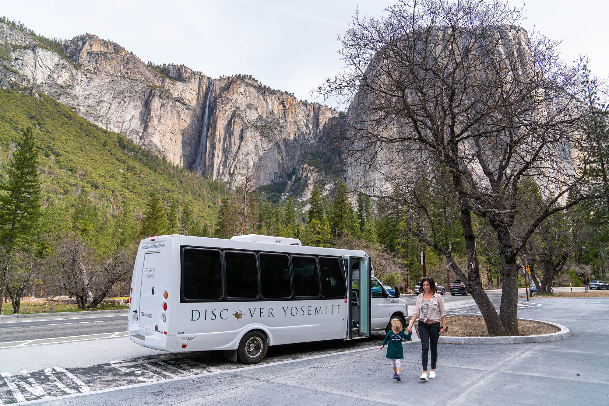 Taking a bus tour of Yosemite National Park near Oakhurst, California, with Discover Yosemite
